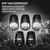 R&F Auto LED Cab Lights 5Pcs Smoked Cab Roof Marker Lights Compatible with Ram 1500 2500 3500 (2003-2018) Pickup Trucks Roof Running Lamps