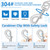 Tie Out Cable, 15/25/40/50 FT Runner Cable with Swivel Hook,Dog Leash Run Tether for Yard Outdoor and Camping,for Small to Medium Pets Up to 250 LBS（Silver）