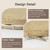 OVOV Chair Cushions for Dining Chairs Set of 4 Windsor Seat Cushion for Kitchen Room Chair Thick Textured Chair Pads with Ties and Non-Slip Bottom(16x15 Inch Beige)