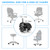 Office Chair Caster Wheels (Set of 5),Heavy-Duty Chair Wheels Support 2200lbs,Mute Rubber Chair Casters for Hardwood Floors and Carpet,2 Inch Universal Fit (Black)