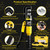 Brileine Hydraulic Crimping Tool and Cable Cutter Hydraulic Cable Lug Crimper 10 US TON 12 AWG to 00 (2/0) Electrical Terminal Cable Wire Tool Kit with 9 Die