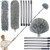20+ Feet High Reach Duster Kit with 3-14 ft Extension Pole for Cleaning Fan, Spider Web, High Ceiling, Blinds, Furniture, Cars - Cobweb Microfiber Duster // Outdoor & Indoor Extendable Duster