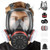 LQIQIZ Reusable Full Face Respirator Mask, Gas Mask Survival Nuclear and Chemical w/Activated Carbon Filter for Painting Dust