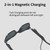 Xininyia Smart Glasses Charger,1 Pack Compatible with SmartGlasses Charging Cable Magnetic USB Cord(Only Fit Charge Point spacing 2.5mm Glasses)