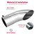 Upower 5 inch Turn Down Tail Pipe Tips 5" Inlet/Outlet 16" Long Exhaust Tip Stainless Steel Bolt-On Diesel Exhaust Tip