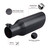 LCGP 2.5 Inch Inlet Exhaust Tip 2.5" x 4" x 12" Black Exhaust Tailpipe With Blot-On Design, Universal for Car