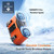 Doublepow 24000mAh Portable Waist Fan, Personal Waist Fan, Dual Air Ducts Motors, USB Rechargeable Clip On Belt for Working, 10 Speeds & 45H Wearable Neck Cooling, for Outdoor, Work, Travel (Orange)