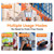 Doublepow 24000mAh Portable Waist Fan, Personal Waist Fan, Dual Air Ducts Motors, USB Rechargeable Clip On Belt for Working, 10 Speeds & 45H Wearable Neck Cooling, for Outdoor, Work, Travel (Orange)