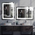 16"x 24" LED Bathroom Mirror Vanity Mirror, Anti-Fog, Dimmable, Color Temperature Adjustable 3000-6000K, Switch-held Memory Led Wall Mirror Suitable for Bathroom, Vanity (Vertical/Horizontal)