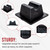 USA Made BULLKE 4 Pack Mini Rooftop Pipe Support - 6" x 6" x 3" - 300 lbs Capacity - UV Resistant - Strong, Durable Roof Pipe Supports for Conduit, Rubber, PVC, Metal Pipes - Universal Fit