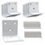 White Stainless Steel Corner Bracket,Joint Right Angle Bracket,L Shape Heavy Duty Metal Corner Brace Hardware Brackets Supporter for Wood Aufuga (10, 2x2x2)