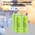 Lombaour 1.2v AA Size 800mAh Long Life Rechargeable Green Batteries,Double A High Capacity Pre-Charged NiMH Battery for Solar Garden Lights, Flag Pole Light(Pack of 12)