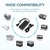 BougeRV 110~240V AC Power Cord for Car Freezer Portable Fridge Refrigerator, AC Adapter for 12V Refrigerators from Most Brands