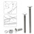 5/16-18 Carriage Bolts Set 40pcs Wheelbarrow Handles Replacement Kit 304 Stainless Steel Nut and Bolt Set Assortment Kit Compatible for Jackson Wheelbarrow Rebuild, Furniture Repair, Wood Joining