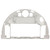 Replacement Bottom Duo Roller Base Plate Cover Chassis for Roborock Q5 Max+ Pro+ DuoRoller+, Q8 Max Max+ Plus Models Robotic Vacuum Cleaner - White Durable Lower Housing Shell with Precut Sensor Ports