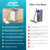 JOYMOOP Mop and Bucket with Wringer Set, Hands Free Flat Floor Mop and Bucket, 60" Mop with 3 Reusable Microfiber Pads, Wet and Dry Use, Floor Cleaning System