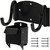 IronDIY Heavy-Duty Wheelbarrow Storage Bracket, Black, Sturdy, 80 lbs Capacity, for Outdoor Use