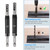 HARFINGTON 16pcs Self Centering Drill Bit Set 5/64" - 1/4" Door Hinge Drill Bit High Speed Steel Hex Shank Spring Loaded Woodworking Bits with Hex Key and Extra Replacement Drill Bits
