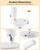 EZVALO Battery-Powered LED Spotlight Indoor, Wireless Picture Lights with Remote, 5500mAh Rechargeable Mini Display Light, Uplighting Indoor for Artwork, Tree, Painting, Portrait (1-Pack White)