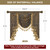 Loom and Mill Luxury Jacquard Waterfall Valance for Living Room, Classic Antique Swag Window Valances with Tassels, Bronze Gold Swag Curtains for Bedroom Banquet Holiday Decoration(W39Inch,1 Panel)