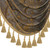 Loom and Mill Luxury Jacquard Waterfall Valance for Living Room, Classic Antique Swag Window Valances with Tassels, Bronze Gold Swag Curtains for Bedroom Banquet Holiday Decoration(W39Inch,1 Panel)