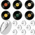 Modern JP Adhesive Vinyl Wall Mount for Discs (8-Pack) – Strong Hold Record Holder Wall, Minimalist Vinyl Record Display, Record-Safe Easy Installation – Clear
