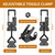 4Pack Heavy Duty Toggle Clamp Latch,4003 Style 1320lbs Capacity Pull Clamp Black Adjustable Quick Release Hasp Clamps for Smoker Cabinet Boxes Case Trunk Jig,Metal Toggle Latch Catch Set