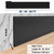 Duzzy Flexible Baseboard Molding Trim, 6 Inch(W) x 20 Feet(L) Peel and Stick Rubber Wall Trim Molding, Self-Adhesive Vinyl Wall Base Cove Base (Black)