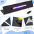 Sieral Aquarium Lids Polycarbonate Canopy with LED Light 2 Pcs Set 22.95 x 16.61 x 0.12 Inch for 75/90/110 Gallon with Center Brace Aquariums Cover Fish Tank Lid with a Hook Knife, Black