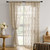 HOMEIDEAS Taupe Sheer Curtains, 52 x 84 Inches Long Moroccan Embroidered Pattern Rod Pocket Semi Sheer Curtains, Beige Faux Linen Light Filtering Drapes for Living Room/Bedroom, 2 Panels