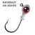 FISHCORNER Fishing Jig Head Oversized 3D Eyes Jigheads Swimbait Jig Heads for Fishing Saltwater Freshwater Bass Trout Walleye Redfish Striper 3/16oz
