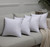 Kingnex 4 Pack Feather Proof Pillow Protectors 18x18 Waterproof Cover for Goose Down Square Throw Pillows