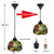 UYYTBPA Pendant Lights, Tiffany Grape Style Stained Glass Hanging lamp, 8 inches Wide Lampshade