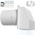 8 Inch Galvanized Steel Hooded Wall Vent with Screen and Damper, Outdoor Wall Exhaust Vent Cover Cap for Kitchen Range Hood and Dryer Duct Exterior Ventilation and Air Exhaust (White)