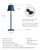 KDG 2 Pack Cordless Table Lamp,Portable LED Desk Lamp, 4000mAh Battery Operated, 3 Color Stepless Dimming Up, for Restaurant/Bedroom/Bars/Outdoor Party/Camping/Coffee Shop Night Light(Blue)