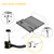 Truck Tonneau Cover Replacement Installation Accessory | Fit for Tri-fold & Quad-fold Truck Bed Cover Hard Folding | Include T-bar (T-Bolt), Tonneau Cover Front Clamp, 2X Rear Clamp