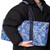 GUSTARIA Empty Mahjong Bag, Blue Printed Soft American Mahjong Bag with Two Wrappers (Case Only, Mahjong Tiles, Trays and Mah jong Racks/Pushers not Include)