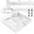 Epcee 2pcs 1.5" Aluminum Deck Post Base Cover, Skirt, Handrail, Stair, Porch, Railing Base Brackets Covers (White)