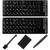 Hebrew Keyboard Stickers[5 in 1],Hebrew-English Keyboard Letter Replacement Sticker White Letter/Black Background,Matte Vinyl Alphabet Sticker for Computer Laptop Notebook Desktop