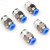 CEKER 1/4" NPT Push to Connect Air Fittings 6mm to 1/4" Inch Male Thread Quick Connect Pneumatic Fittings 2Packs