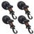 CONBOLA Suction Cups Hooks 4 Pieces Outdoor Car Camping Essentials Heavy Duty Upgraded Tie Down Suction Cup,Camper Accessories Strong Power for RV Boat Window Glass Camping Trap.(4 pcs,Orange)