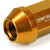 DNA Motoring M12x1.25 Universal Aluminum Lug Nuts, 20 Pcs Anodized Finish Closed End Acorn Nuts w/Socket Key, Orange Accents for Conical Seat, LN-ZTL-9018-125-OR