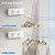 MUSTORN Retractable Clothesline Indoor, Non-Sagging Twin Clothes Line Retracting Outdoor Heavy Duty Clothes Drying Laundry Line Wall Mounted Stainless Steel Double Line-13.8 ft(White)