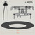 YIIZON 5" and 6" Recessed Can Light Conversion Kit, Fixture Upgrade, Pendant & Hanging Light, Ceiling Fan Compatible, 7¾ Inch Flat Steel Ceiling Medallion, Black Finish