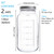 eleganttime 128 oz Mason Jars Extra Wide Mouth 2 Pack, 1 Gallon Glass Large Jars with Airtight Lid, Safe for Food Storage,Curing, Fermentation and Preservation(Not standard wide mouth)