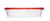 Rubbermaid TakeAlongs Divided Rectangular Food Storage Containers, 3.7 Cup, Tint Chili, 3 Count