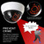 MaximalPower Fake CCTV Security Dummy Dome Camera with Red LED Light for Home, Shop, Business, etc. (1 Pack)