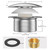 Yaseingoo Chrome Bathtub Drain Stopper, Solid Brass Tip-Toe Bath Tub Drain with Hair Catcher - Universal Coarse/Fine Thread, Bathroom Bathtub Plug Replacement, Anti-Fingerprint Finish, 11.5/16 UNC