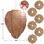 DECYOOL 6 Pack Paper Wasp Nest Decoy Hanging Wasp Deterrent for Hornets Yellow Jackets