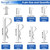 Seept 200Pcs 304 Stainless Steel Cotter Pins Assortment Kit - Hitch Pin Clips for Locking Systems | Ideal for Farm Tools, Tractor Implements, and Accessories
